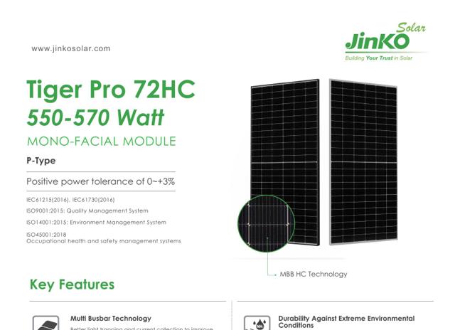Tiger Pro 72HC 550-570W