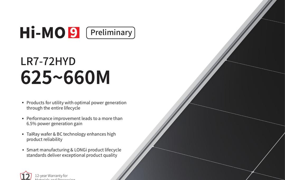 Hi-MO 9 LR7-72HYD 625-660W